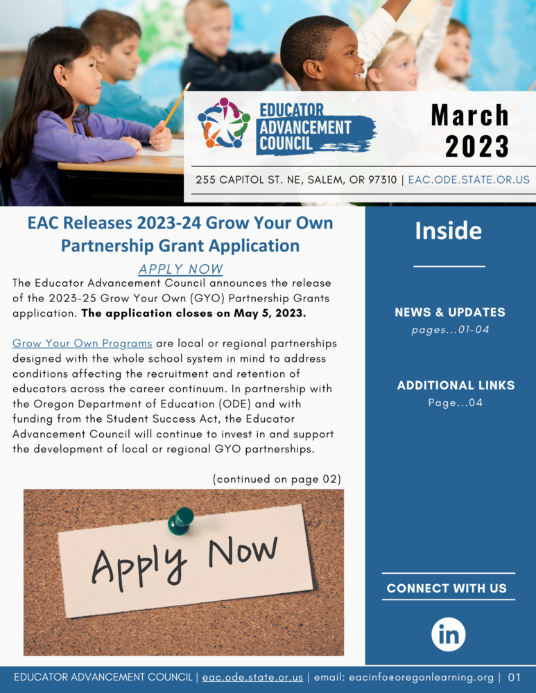March EAC Newsletter Cover