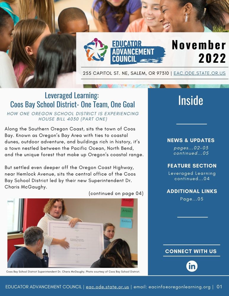 EAC November Newsletter Cover Page