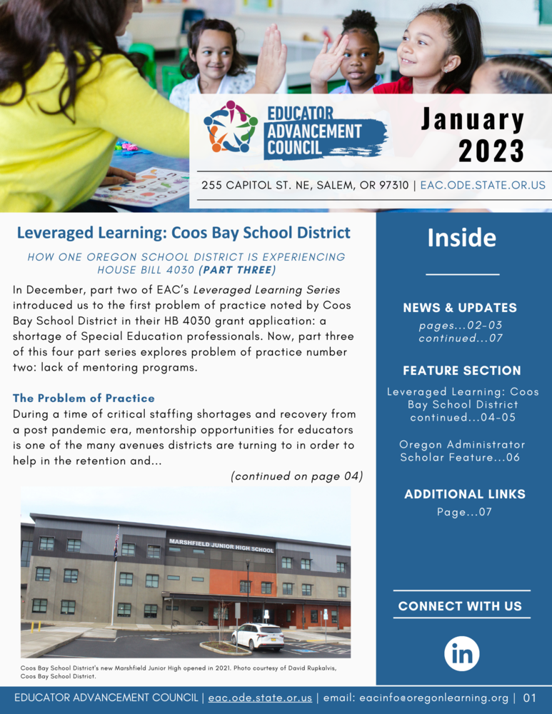 EAC January 2023 Newsletter Cover