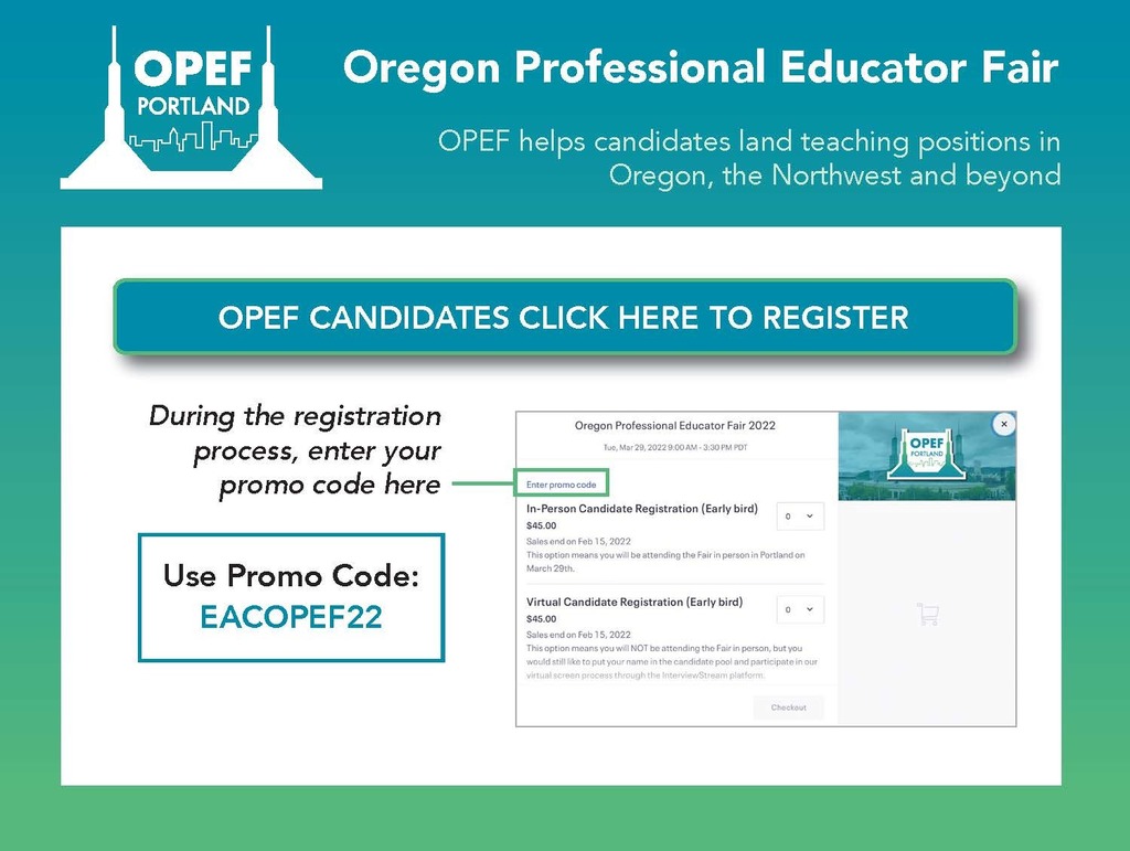 OPEF Registration Code Flier